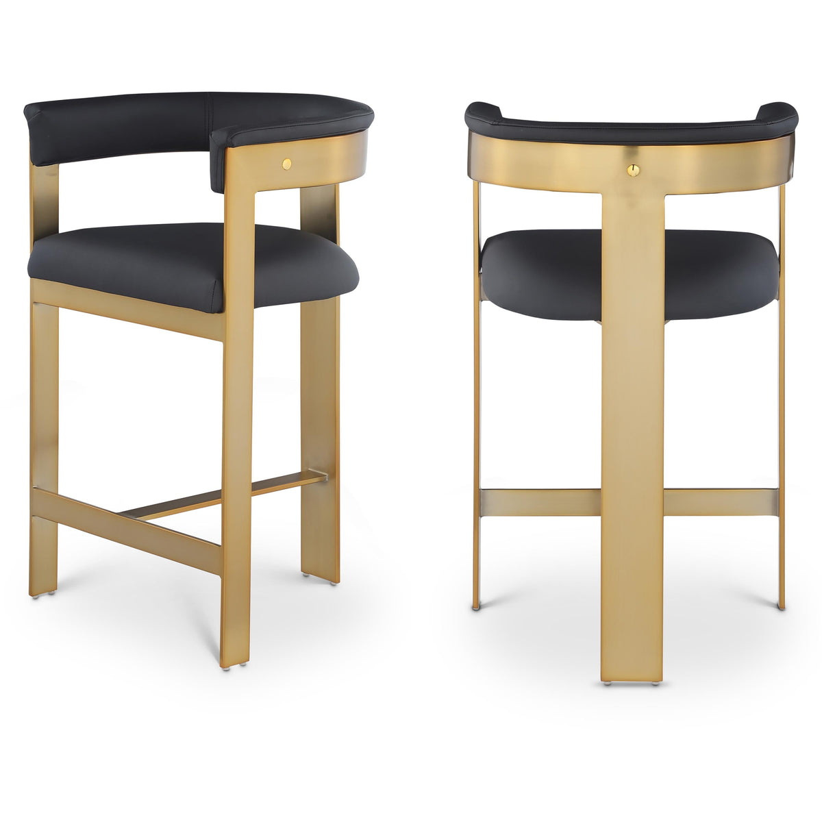 Meridian Romeo Black Vegan Leather Counter Stool