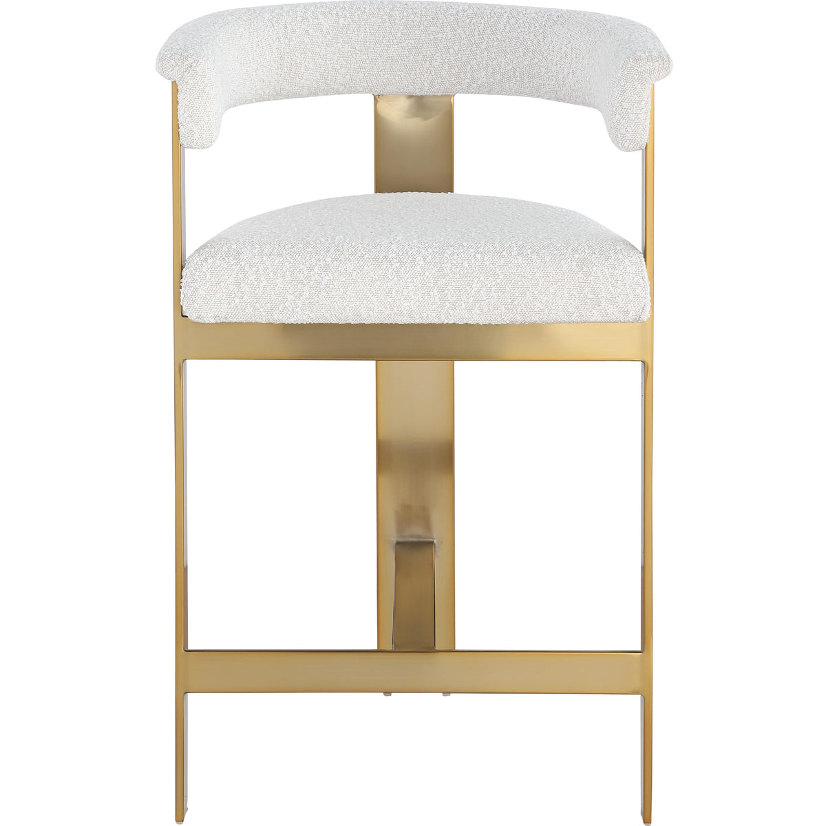Meridian Romeo Cream Boucle Fabric Counter Stool