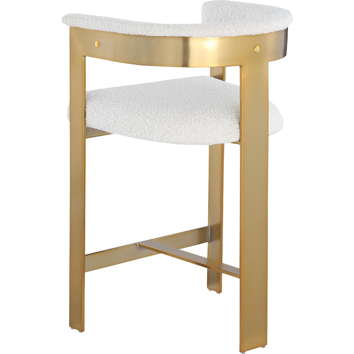 Meridian Romeo Cream Boucle Fabric Counter Stool