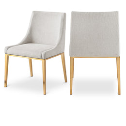 Meridian Haines Beige Polyester Fabric Dining Chair