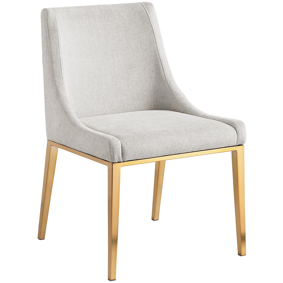 Meridian Haines Beige Polyester Fabric Dining Chair
