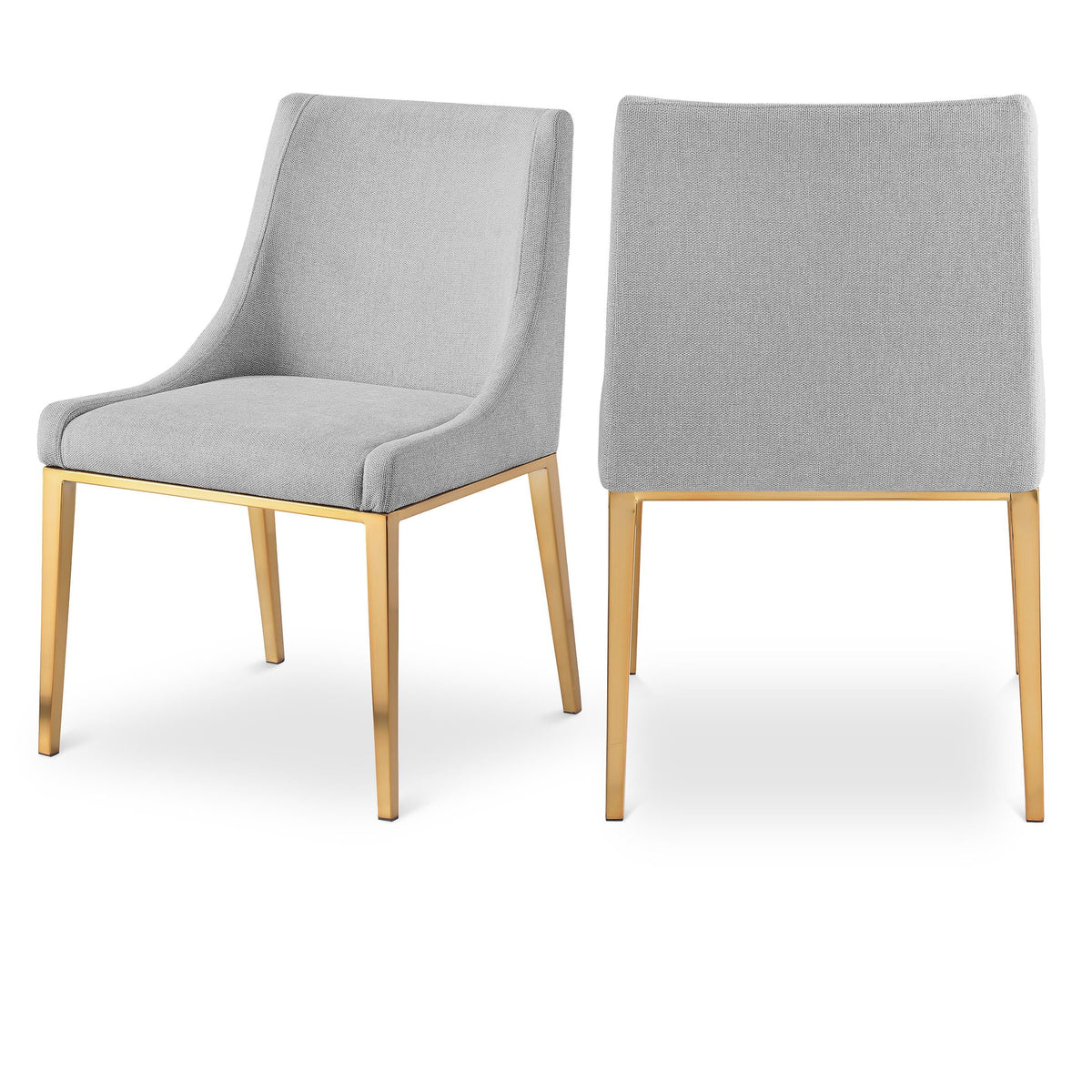 Meridian Haines Grey Polyester Fabric Dining Chair