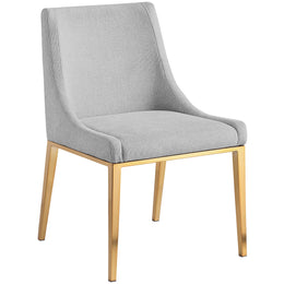 Meridian Haines Grey Polyester Fabric Dining Chair