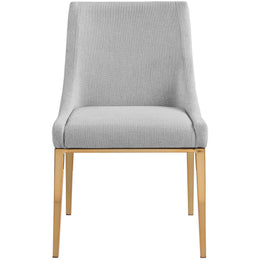Meridian Haines Grey Polyester Fabric Dining Chair