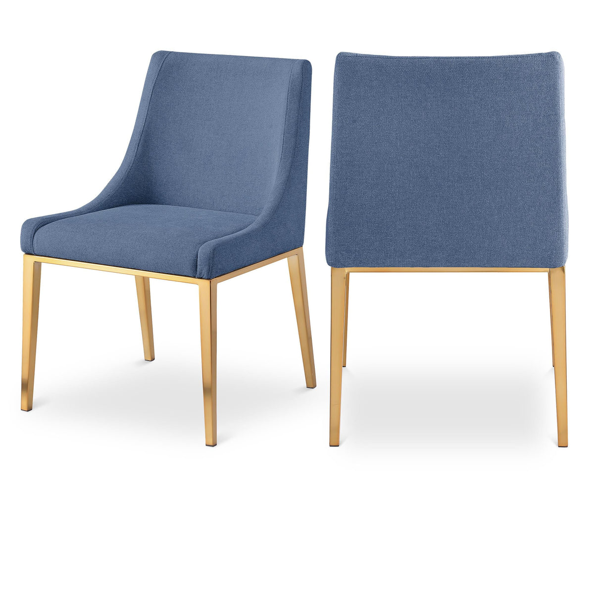 Meridian Haines Navy Polyester Fabric Dining Chair