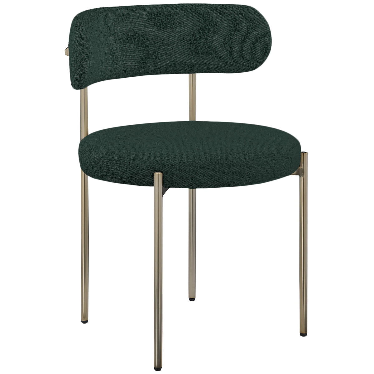 Meridian Beacon Green Boucle Fabric Dining Chair