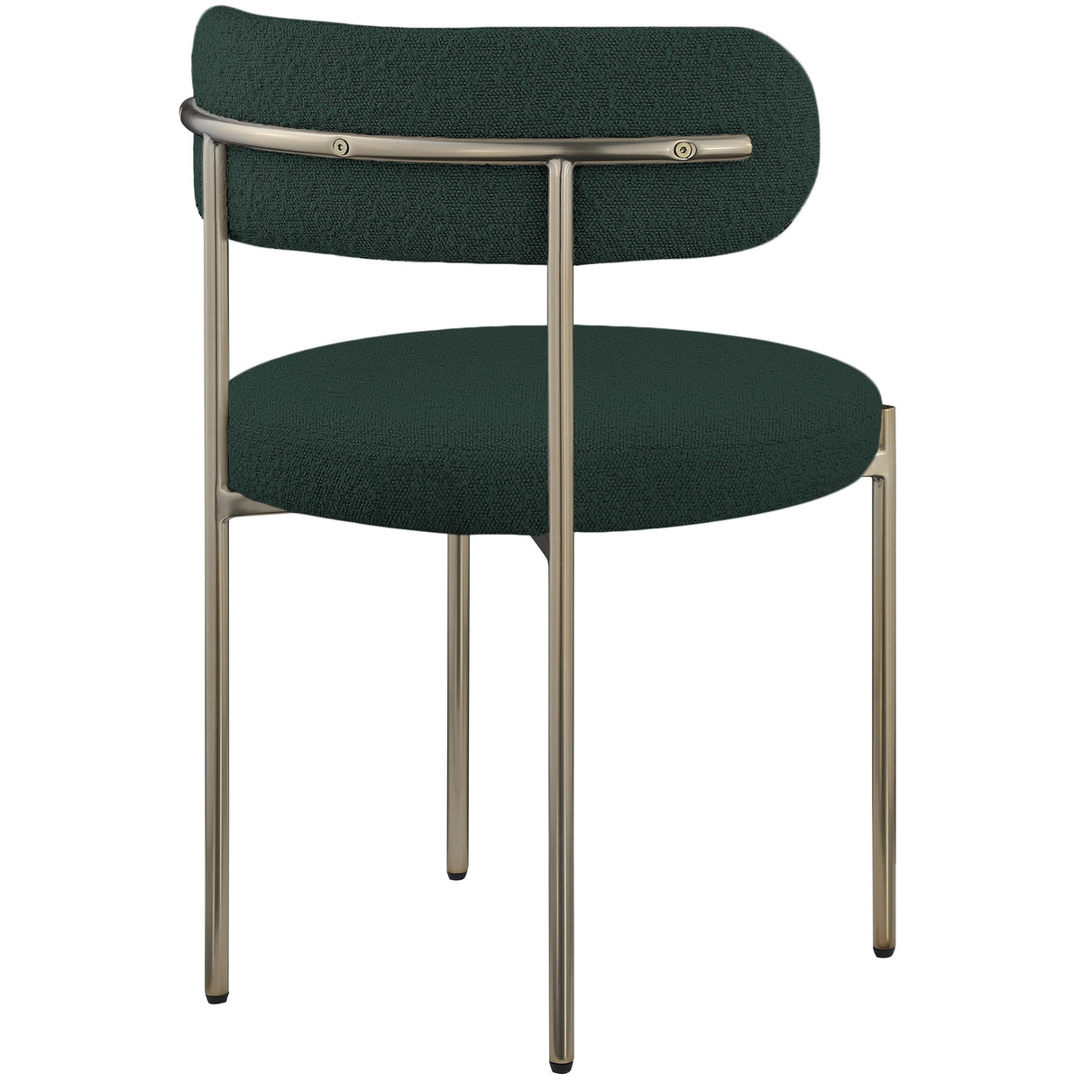 Meridian Beacon Green Boucle Fabric Dining Chair