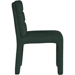 Meridian Kai Green Boucle Fabric Dining Chair