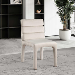 Meridian Kai Cream Velvet Dining Chair