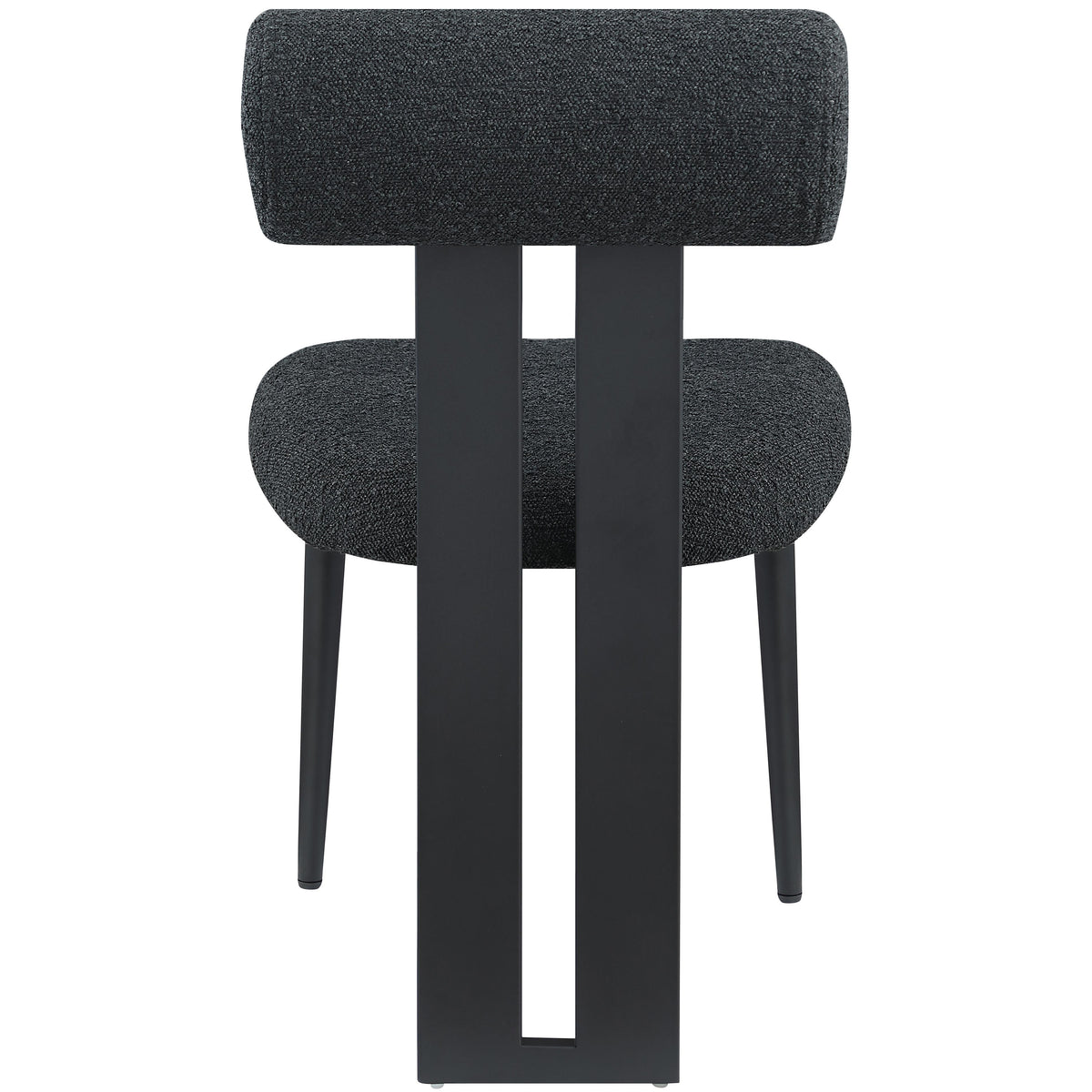 Meridian Dario Black Boucle Fabric Dining Chair