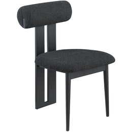 Meridian Dario Black Boucle Fabric Dining Chair