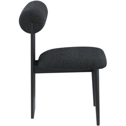 Meridian Dario Black Boucle Fabric Dining Chair