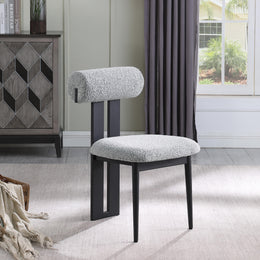 Meridian Dario Grey Boucle Fabric Dining Chair
