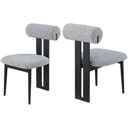 Meridian Dario Grey Boucle Fabric Dining Chair