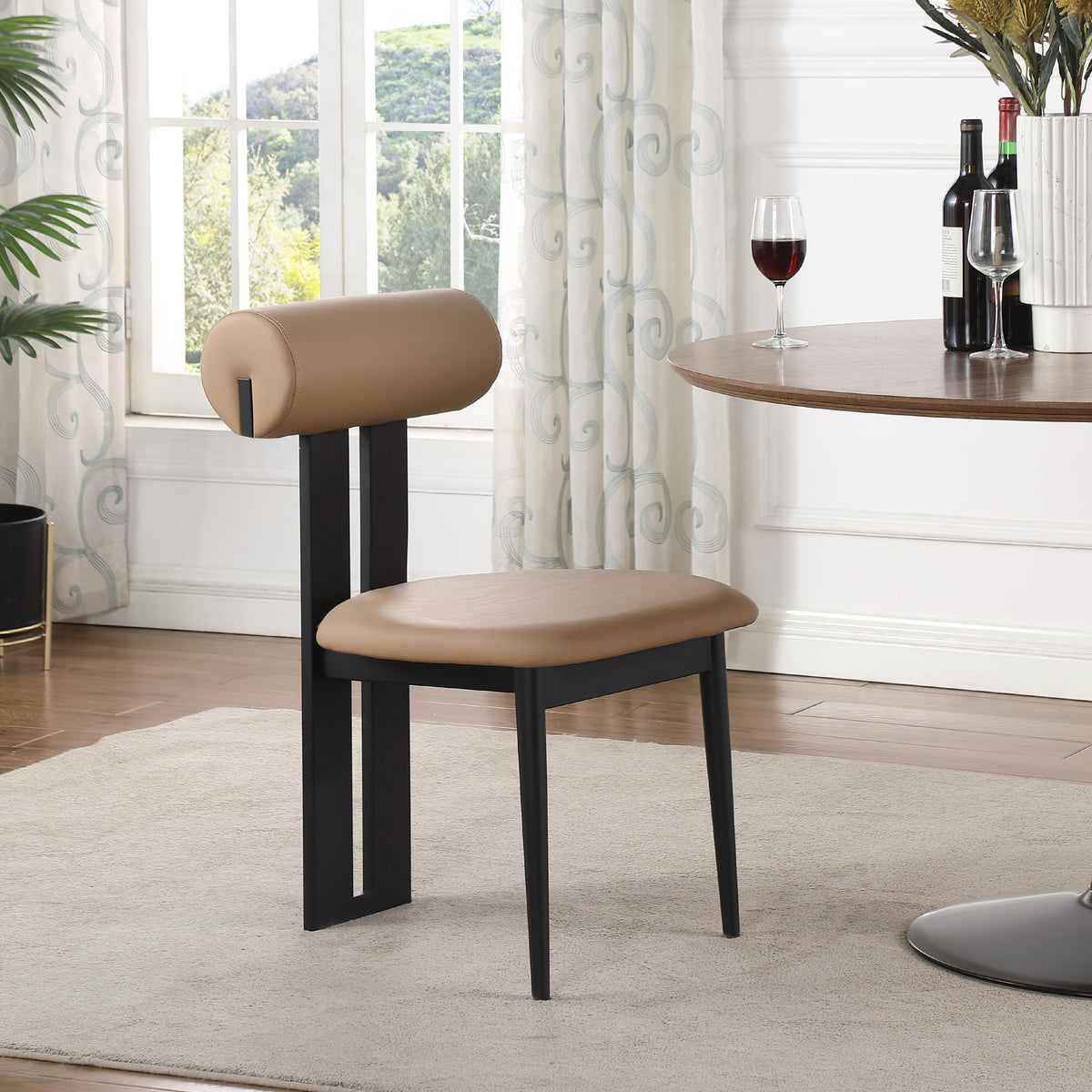 Meridian Dario Tan Vegan Leather Dining Chair