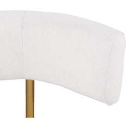 Meridian Rivage Cream Durable Linen Textured Fabric Dining Chair
