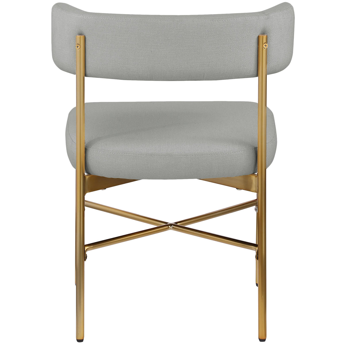 Meridian Rivage Light Grey Durable Linen Textured Fabric Dining Chair