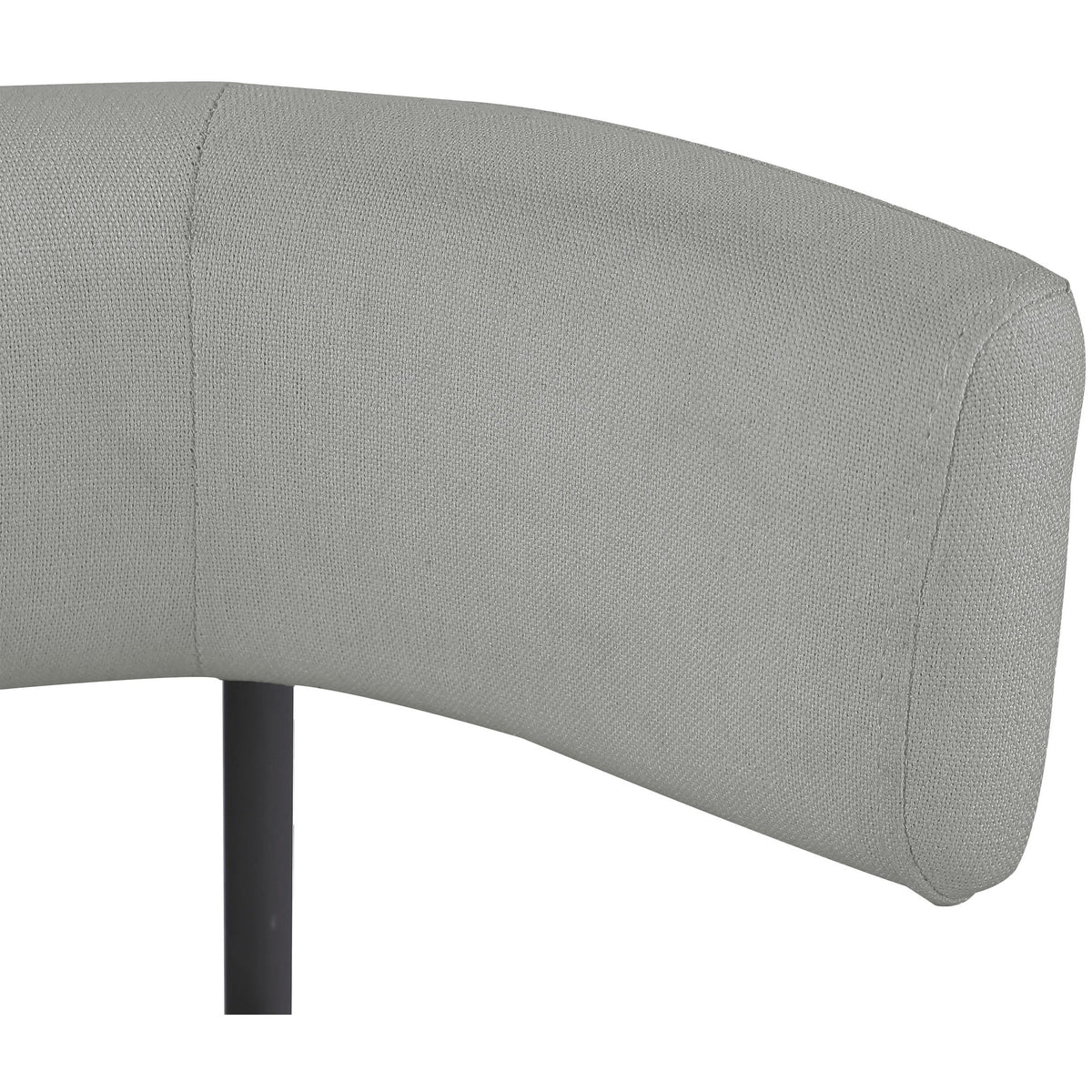 Meridian Rivage Light Grey Durable Linen Textured Fabric Dining Chair
