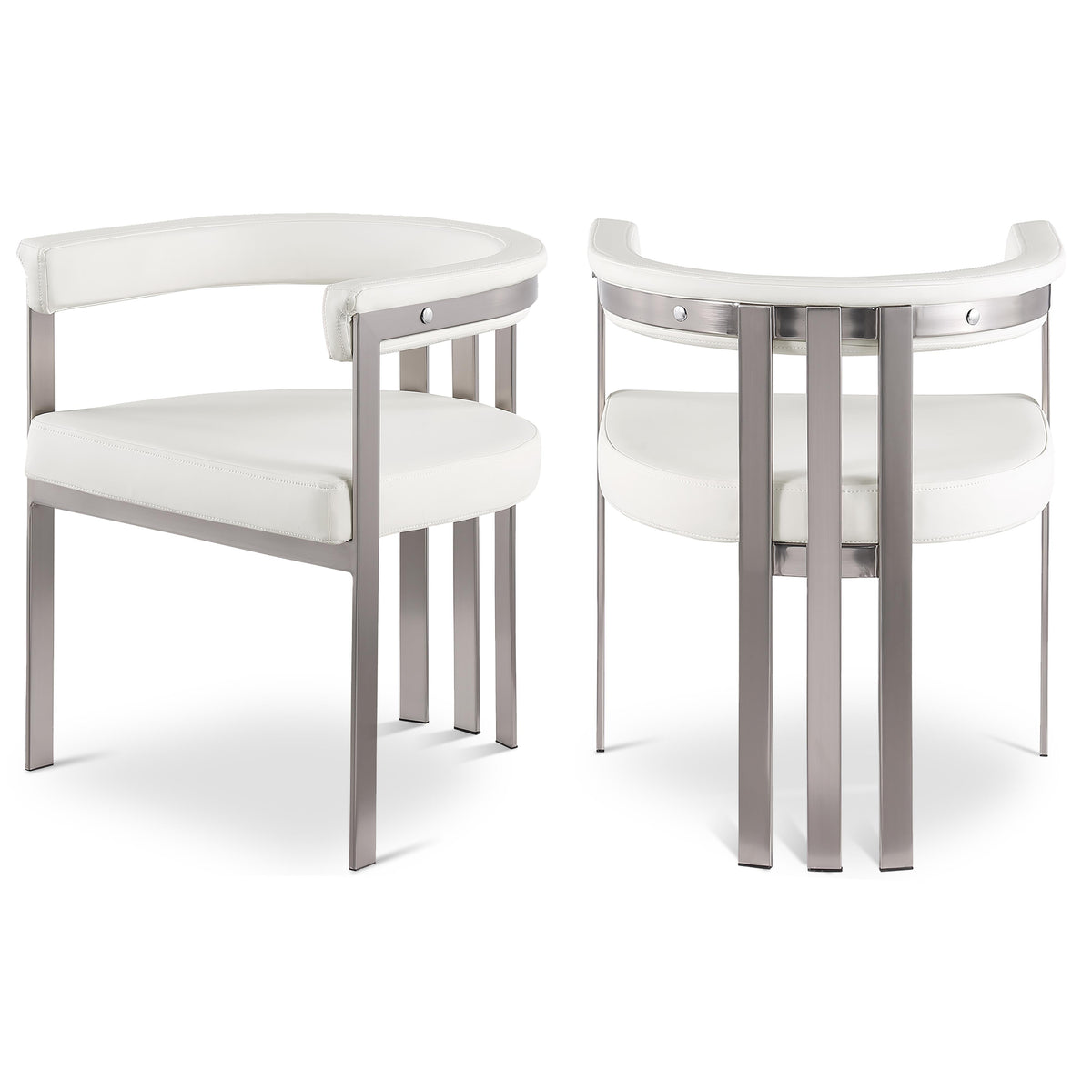 Meridian Marcello Cream Vegan Leather Dining Chair