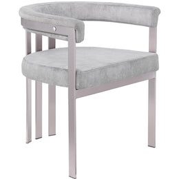 Meridian Marcello Grey Velvet Dining Chair