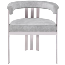 Meridian Marcello Grey Velvet Dining Chair