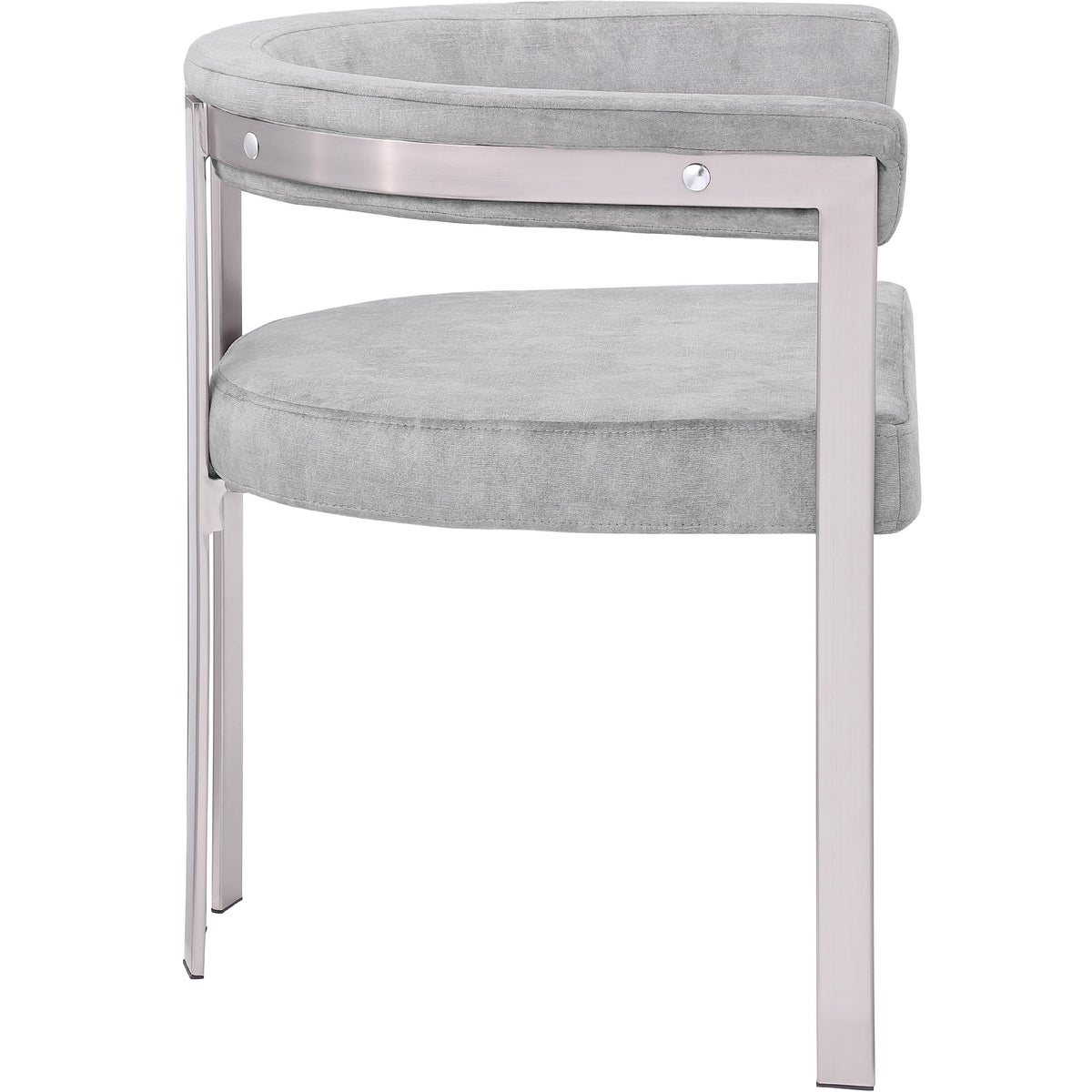Meridian Marcello Grey Velvet Dining Chair