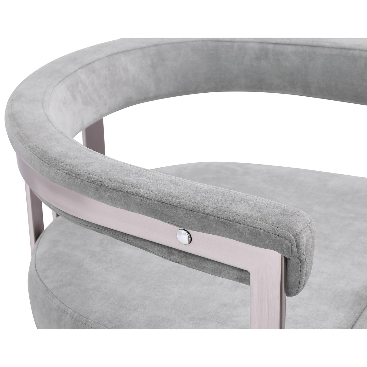 Meridian Marcello Grey Velvet Dining Chair