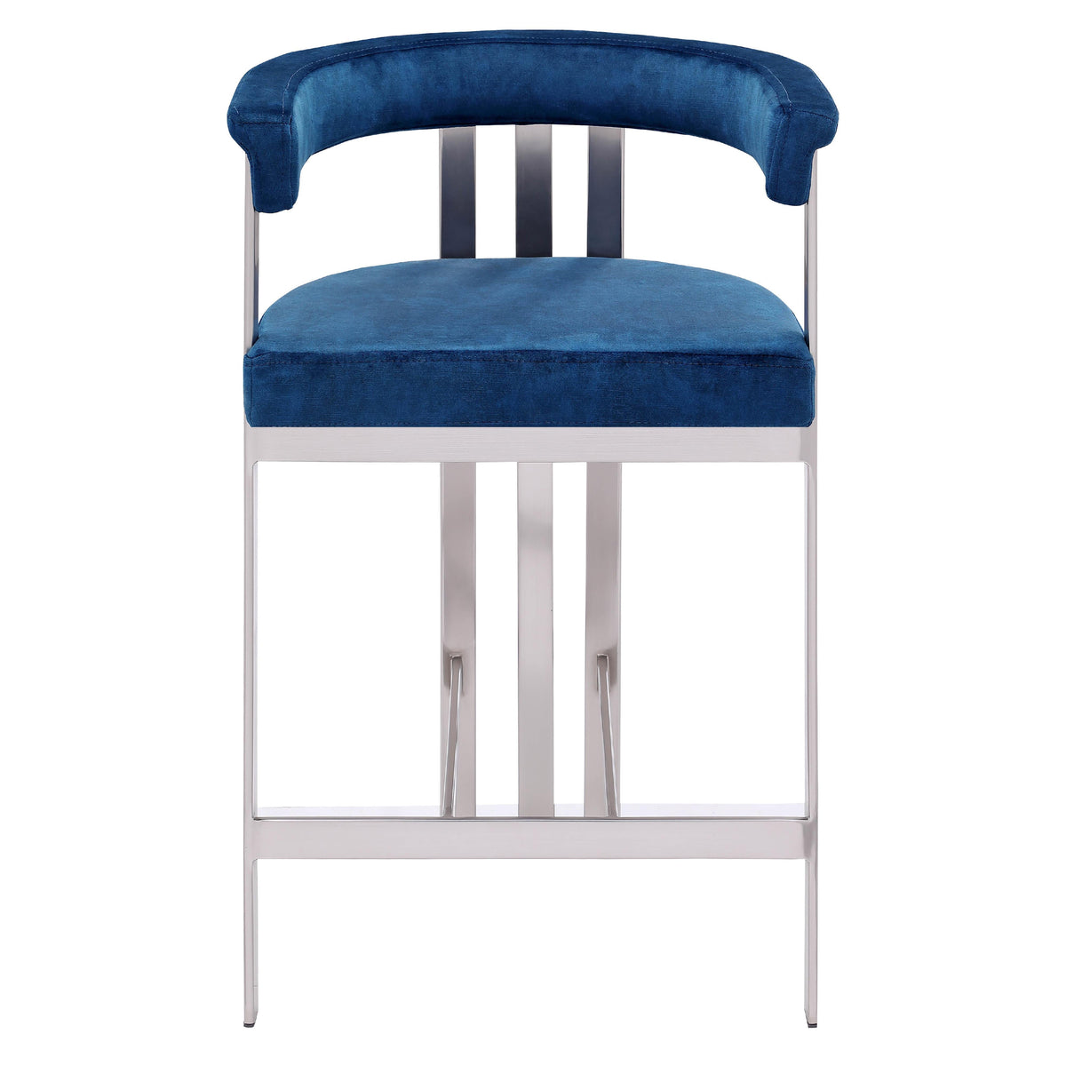 Meridian Marcello Navy Velvet Counter Stool