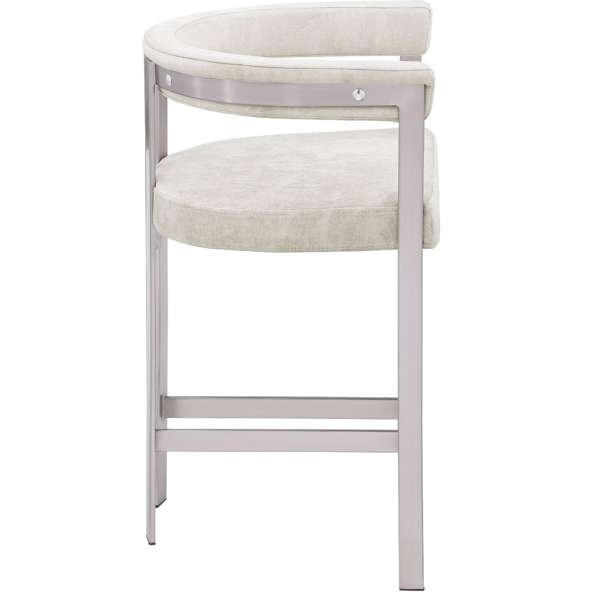 Meridian Marcello Stone Velvet Counter Stool