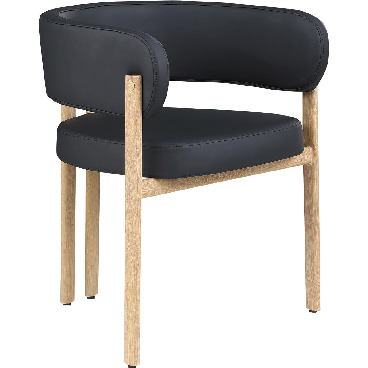 Meridian Gideon Black Vegan Leather Dining Chair