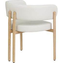 Meridian Gideon Cream Vegan Leather Dining Chair