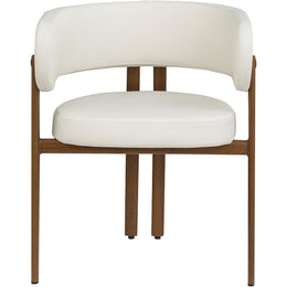 Meridian Gideon Cream Vegan Leather Dining Chair