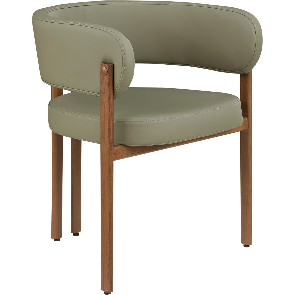 Meridian Gideon Olive Green Vegan Leather Dining Chair