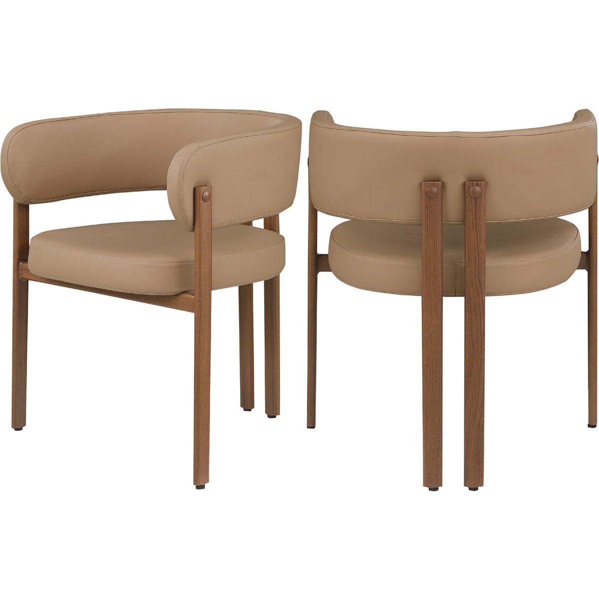 Meridian Gideon Tan Vegan Leather Dining Chair
