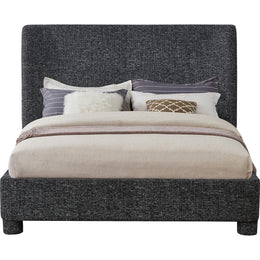 Meridian Penny Black Polyester Fabric King Bed