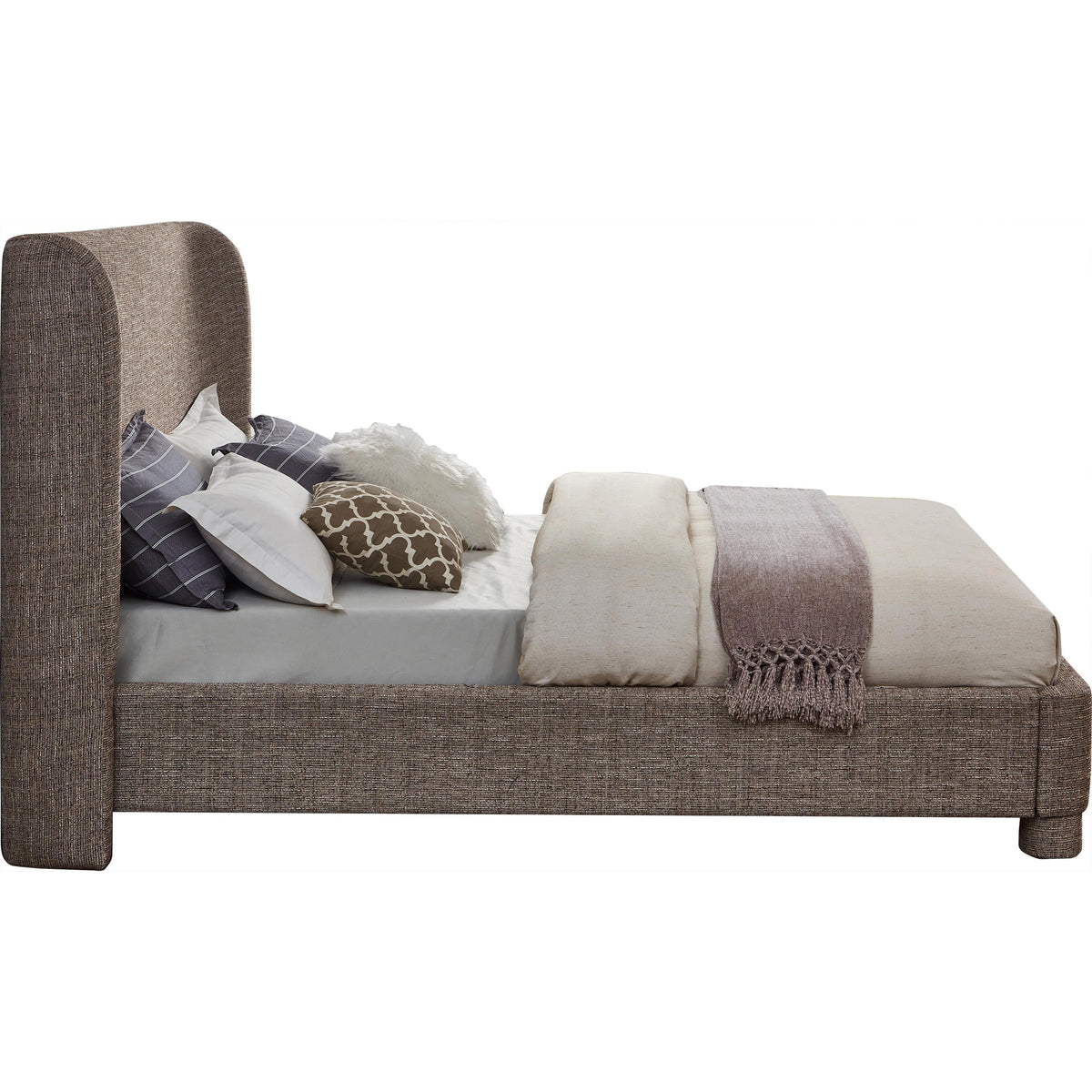 Meridian Penny Brown Polyester Fabric Full Bed