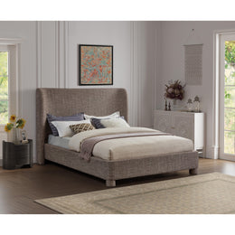 Meridian Penny Brown Polyester Fabric King Bed