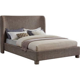 Meridian Penny Brown Polyester Fabric King Bed
