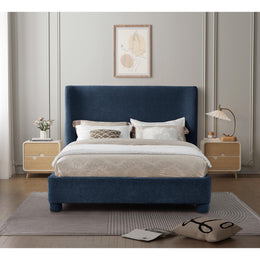 Meridian Penny Navy Chenille Fabric Full Bed
