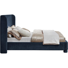 Meridian Penny Navy Chenille Fabric Full Bed