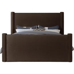 Meridian Elias Brown Velvet King Bed