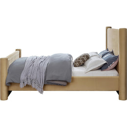 Meridian Elias Camel Velvet King Bed