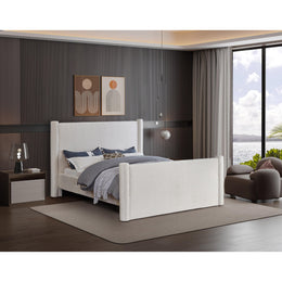 Meridian Elias Cream Velvet Full Bed