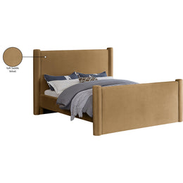 Meridian Elias Saddle Velvet Full Bed