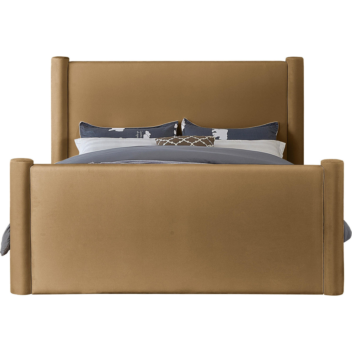Meridian Elias Saddle Velvet King Bed