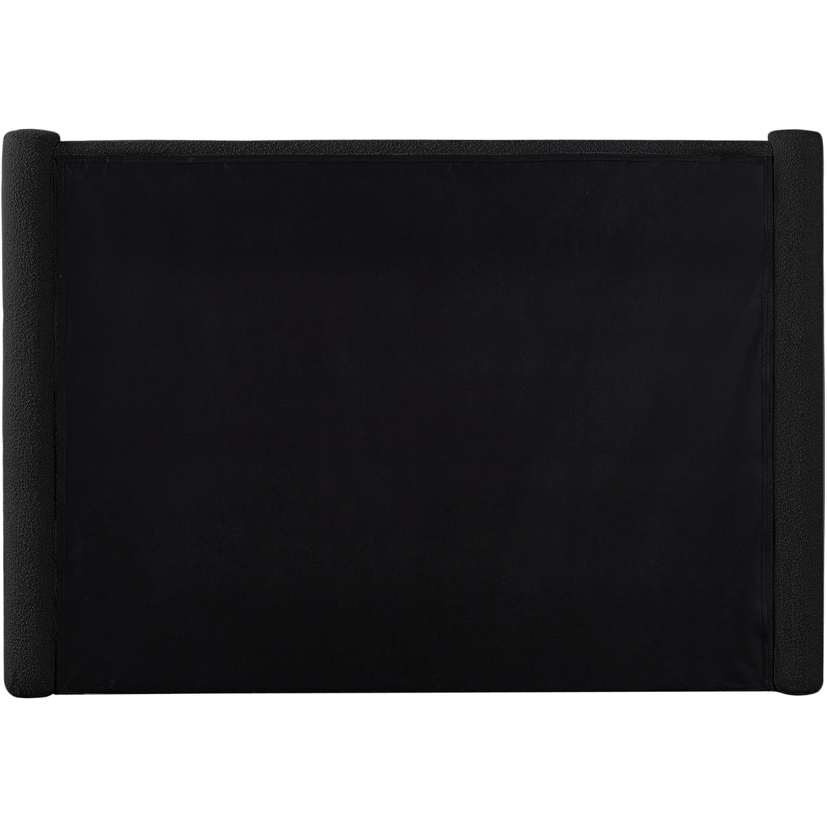 Meridian Elias Black Boucle Fabric Queen Bed