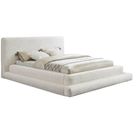 Meridian Dane Cream Teddy Fabric King Bed (3 Boxes)