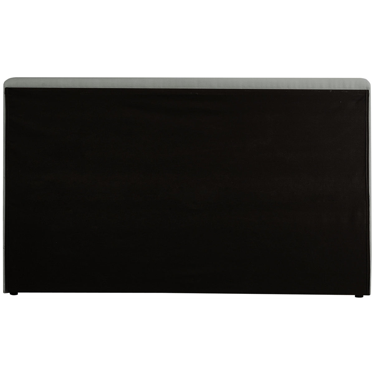 Meridian Devin Grey Linen Textured Fabric Queen Bed