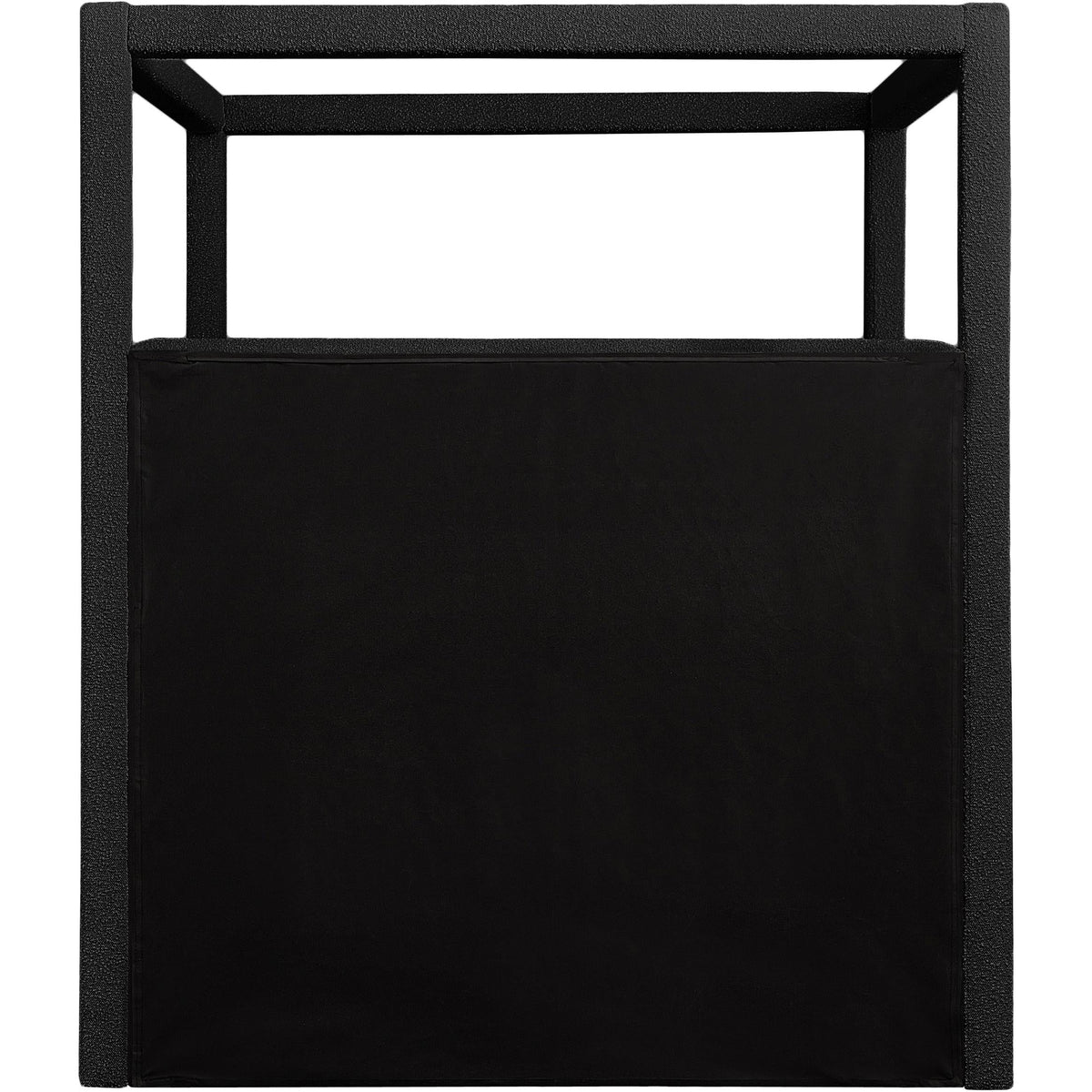 Meridian Eden Black Boucle Fabric Queen Bed (3 Boxes)