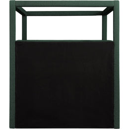 Meridian Eden Green Boucle Fabric King Bed (3 Boxes)